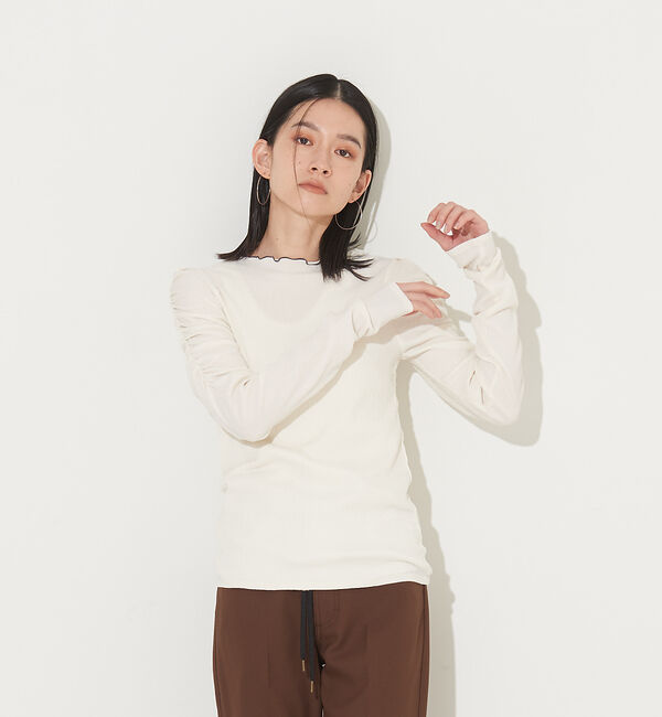 NOMINE「【前後着用可】2WAY配色メロウシャーリングロンT」|Tシャツ・カットソー|