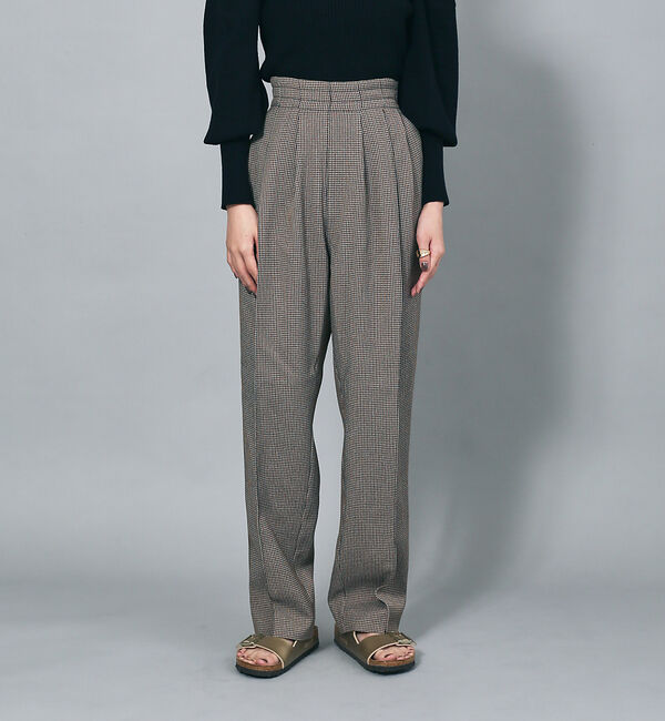 NOMINE「【セットアップ対応】チェック3タックテーパードパンツ」|スラックス|