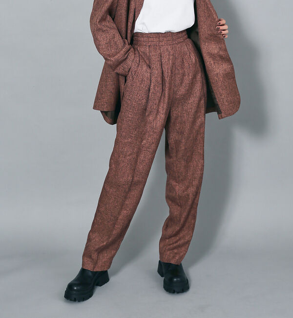 NOMINE「【セットアップ対応可】シャーク3タックテーパードパンツ」|スラックス|ダークオレンジ