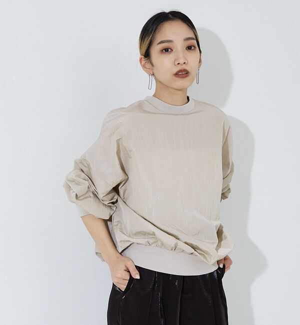 NOMINE「袖ボリューム シャツプルオーバー」|シャツ・ブラウス|