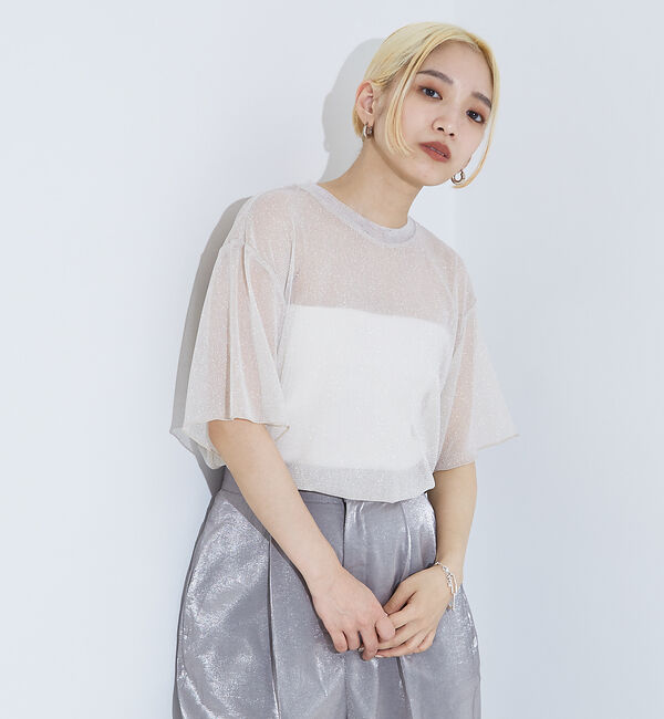 NOMINE「チュールTシャツ」|Tシャツ・カットソー|