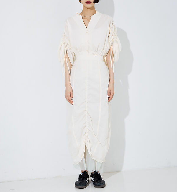 NOMINE「【セットアップ着用可】マルチWAY ドロスト ワッシャー チュール スカート」|スカート|