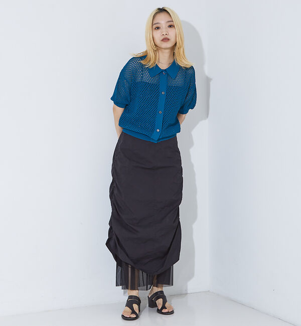 NOMINE「【セットアップ着用可】マルチWAY ドロスト ワッシャー チュール スカート」|スカート|