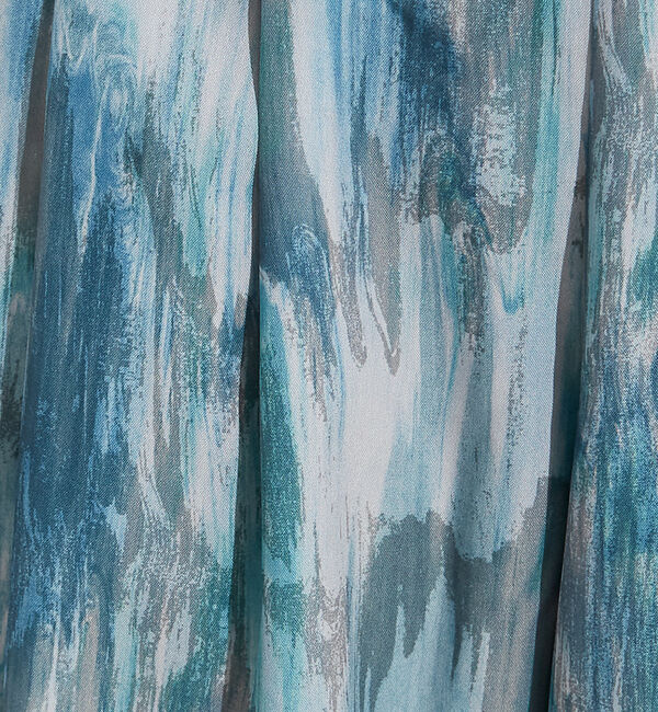 NOMINE「水彩アート ニュアンス柄 タックパンツ」|その他|