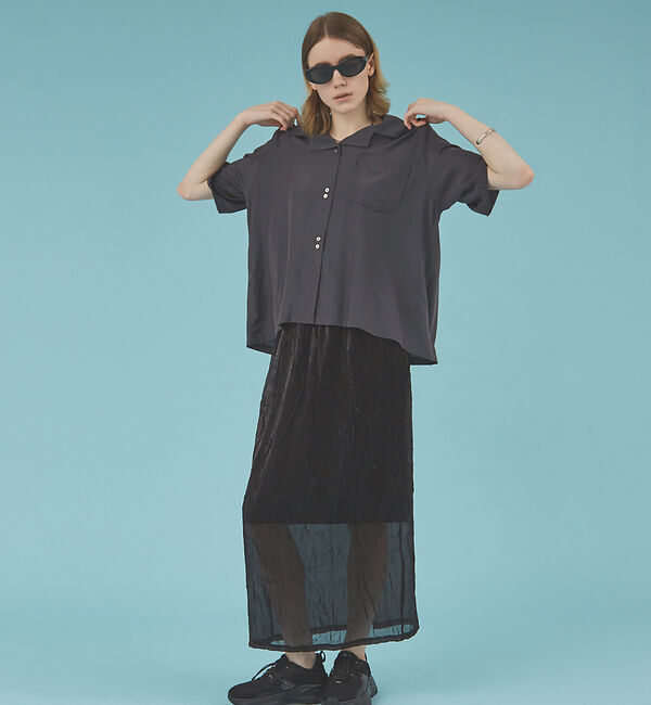 NOMINE「【セットアップ対応】ヴィンテージサテン 開襟 シャツ」|シャツ・ブラウス|