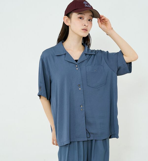 NOMINE「【セットアップ対応】ヴィンテージサテン 開襟 シャツ」|シャツ・ブラウス|