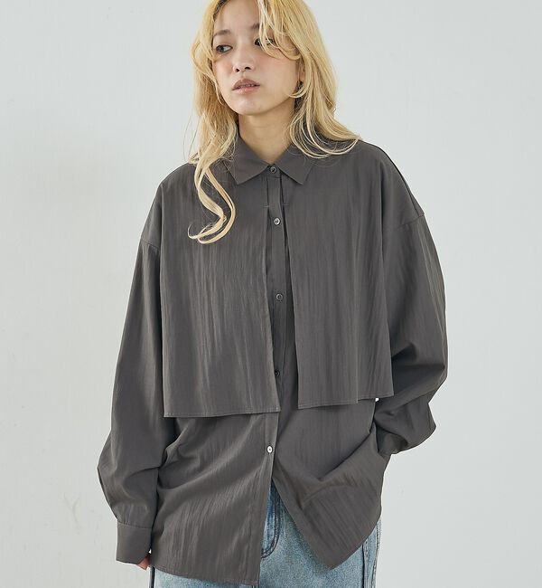 NOMINE「【ユニセックス】ロングヨーク オーバーサイズ シャツ」|シャツ・ブラウス|