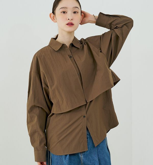 NOMINE「【ユニセックス】ロングヨーク オーバーサイズ シャツ」|シャツ・ブラウス|