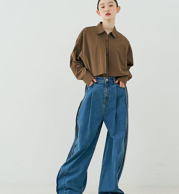 NOMINE「【ユニセックス】ロングヨーク オーバーサイズ シャツ」|シャツ・ブラウス|