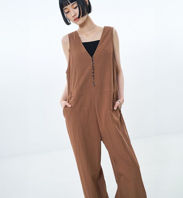 NOMINE「フロントボタンオールインワン」|オールインワン|アンバー