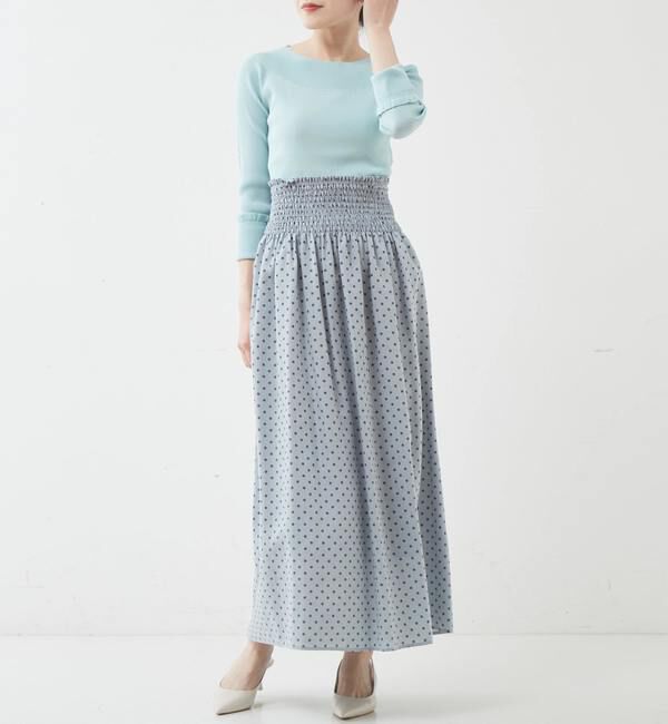 TIARA「プチフリルボートネックリブニット」|ニット・セーター|