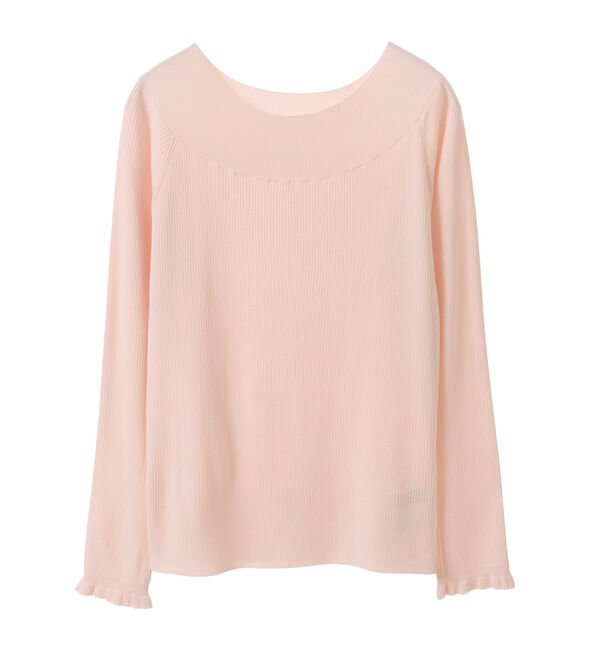 TIARA「プチフリルボートネックリブニット」|ニット・セーター|