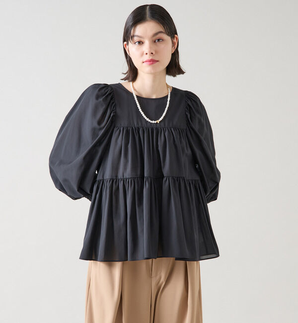 TIARA「ティアードブラウス」|シャツ・ブラウス|ブラック