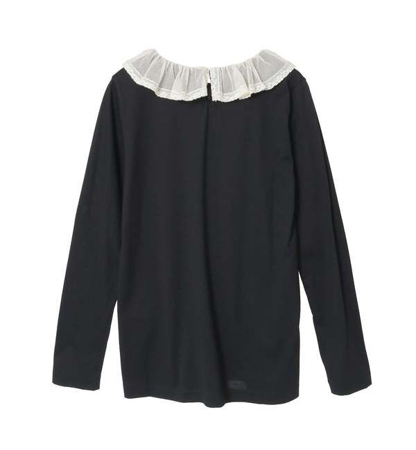 TIARA「【Bilitis dix-sept ans/ビリティス・ディセッタン】Tulle Collar Long T」|Tシャツ・カットソー|
