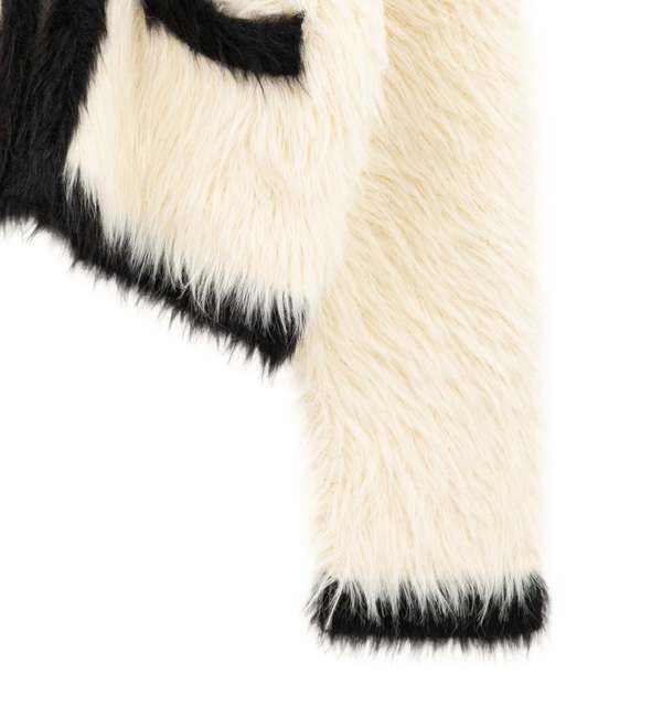 TIARA「フェザーバイカラーニットジャケット」|カーディガン|