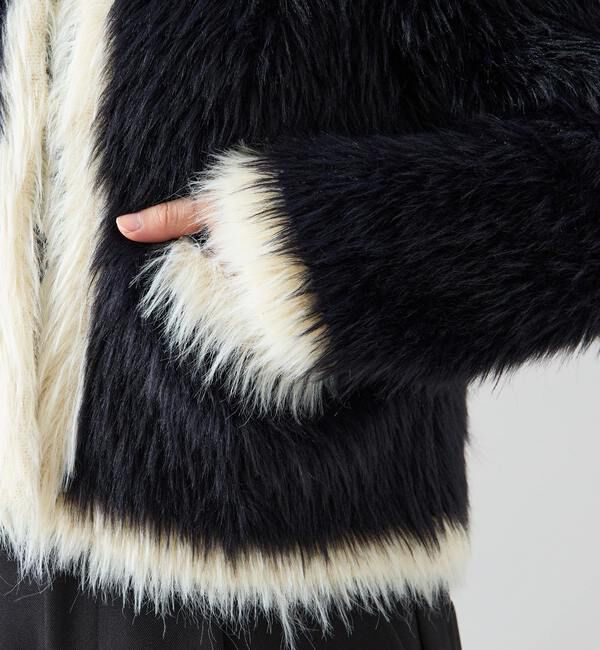 TIARA「フェザーバイカラーニットジャケット」|カーディガン|