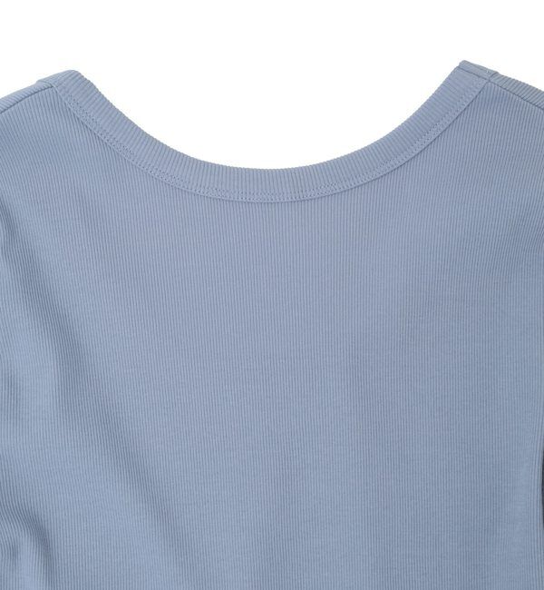 TIARA「バックオープンリブTシャツ」|Tシャツ・カットソー|
