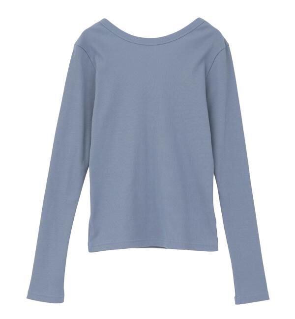 TIARA「バックオープンリブTシャツ」|Tシャツ・カットソー|