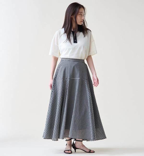 TIARA「ギンガムチェックフレアスカート」|スカート|