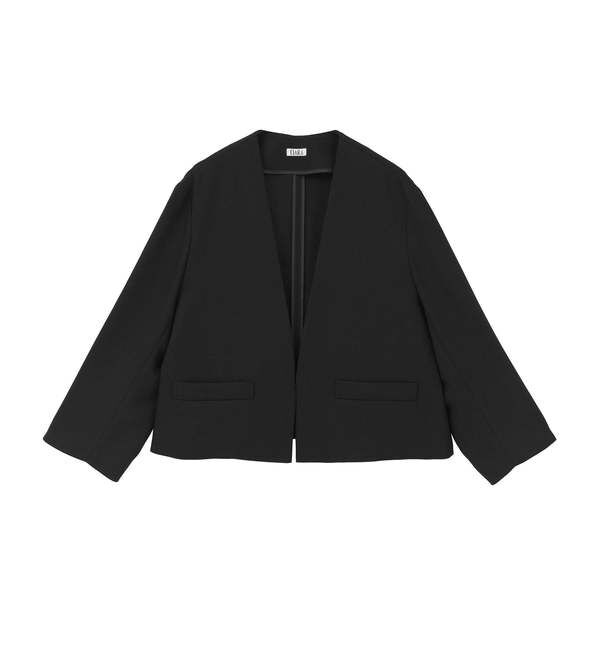 TIARA「ノーカラージャケット」|ノーカラージャケット|ブラック