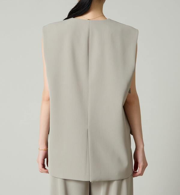 Liesse「ノーカラーVベスト（セットアップ対応）」|ベスト・ジレ|