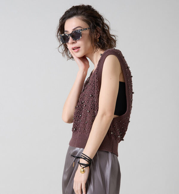 Liesse「パールニットベスト」|ベスト・ジレ|