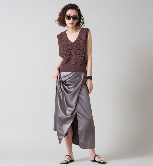 Liesse「パールニットベスト」|ベスト・ジレ|