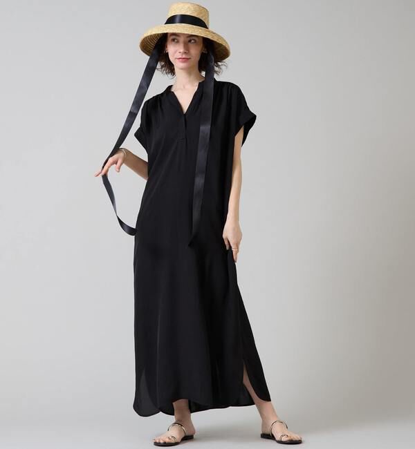 Liesse「バックギャザーワンピース」|ワンピース|ブラック