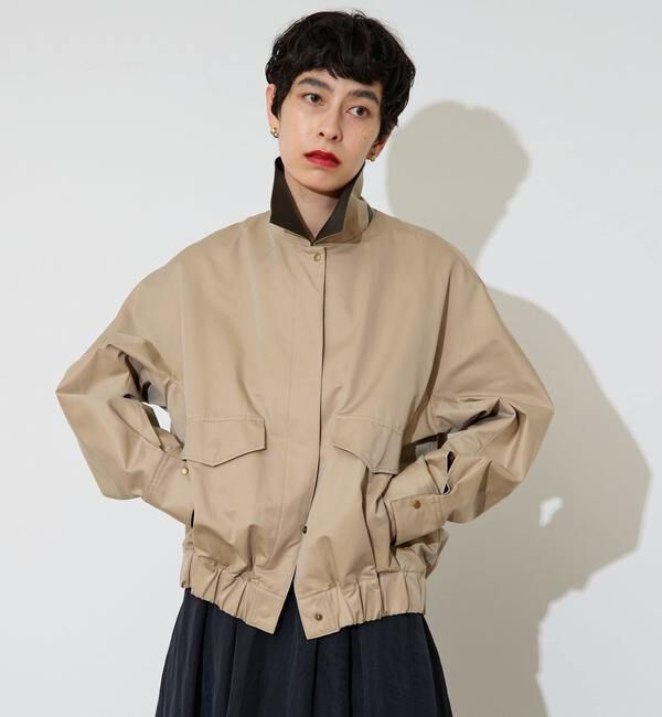 Liesse「フェイクレザーコンビブルゾン」|ブルゾン・スタジャン|