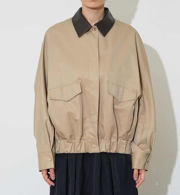 Liesse「フェイクレザーコンビブルゾン」|ブルゾン・スタジャン|