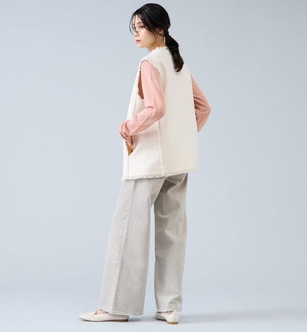 Liesse「スラブツイードフリンジジレ」|ベスト・ジレ|