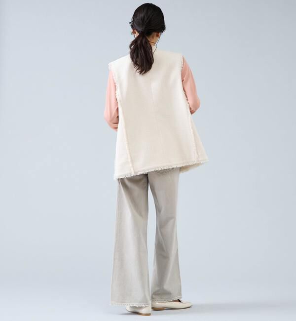 Liesse「スラブツイードフリンジジレ」|ベスト・ジレ|