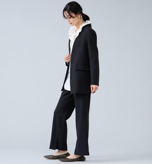 Liesse「Vカラージャケット」|ノーカラージャケット|