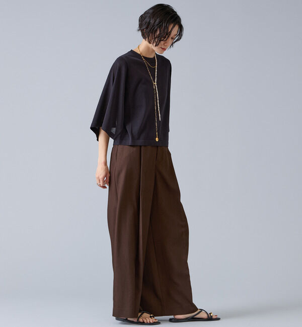 Liesse「クロップドワイドニット」|ニット・セーター|