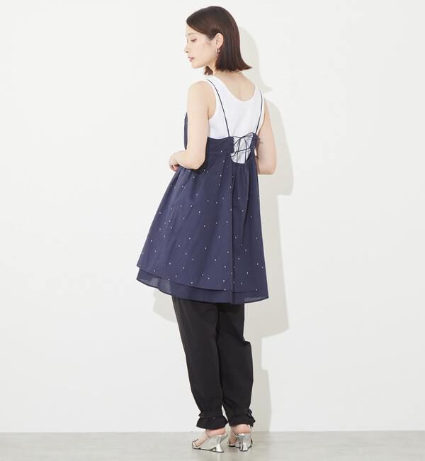 SOFFITTO「ドット刺繍キャミワンピース」|ワンピース|