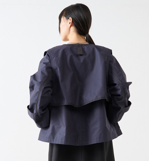 Soffitto「2枚着てる風配色パイピング短丈コート」|その他|