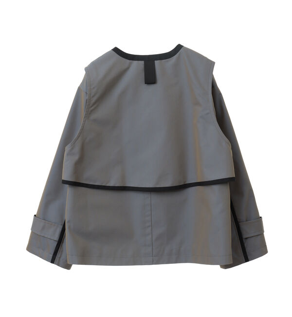 Soffitto「2枚着てる風配色パイピング短丈コート」|その他|