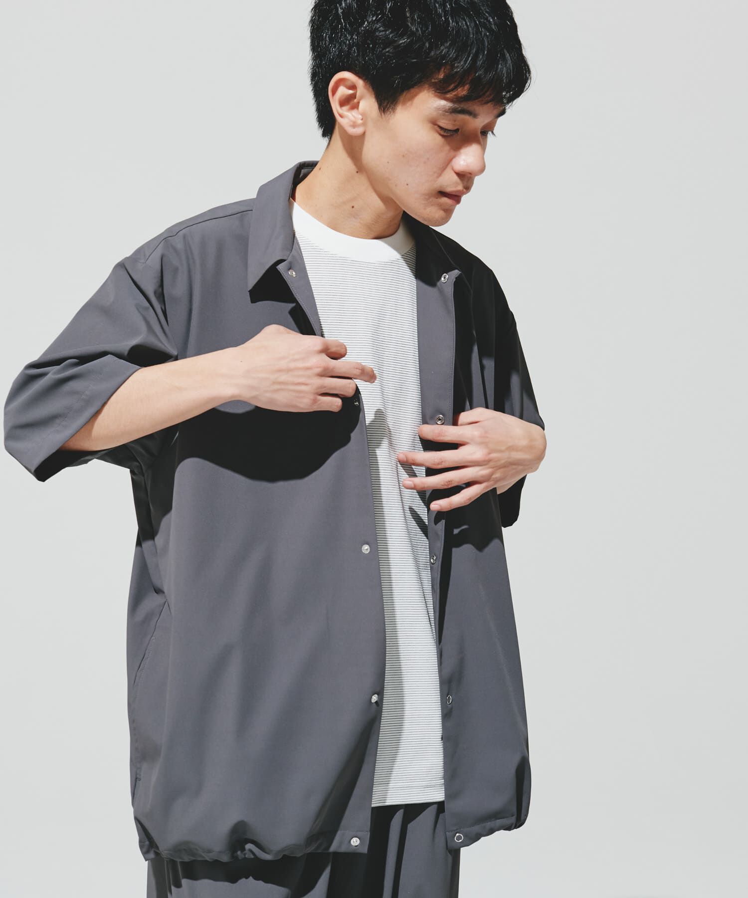 URBAN RESEARCH DOORS「『仁村紗和さん着用』『UR TECH』サマシェア シャツカーディガン」|シャツ・ブラウス|