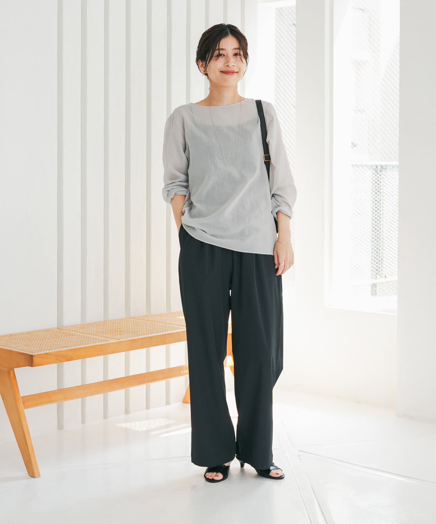 URBAN RESEARCH DOORS「『仁村紗和さん着用』『UR TECH』サマシェアストレートイージーパンツ」|その他|