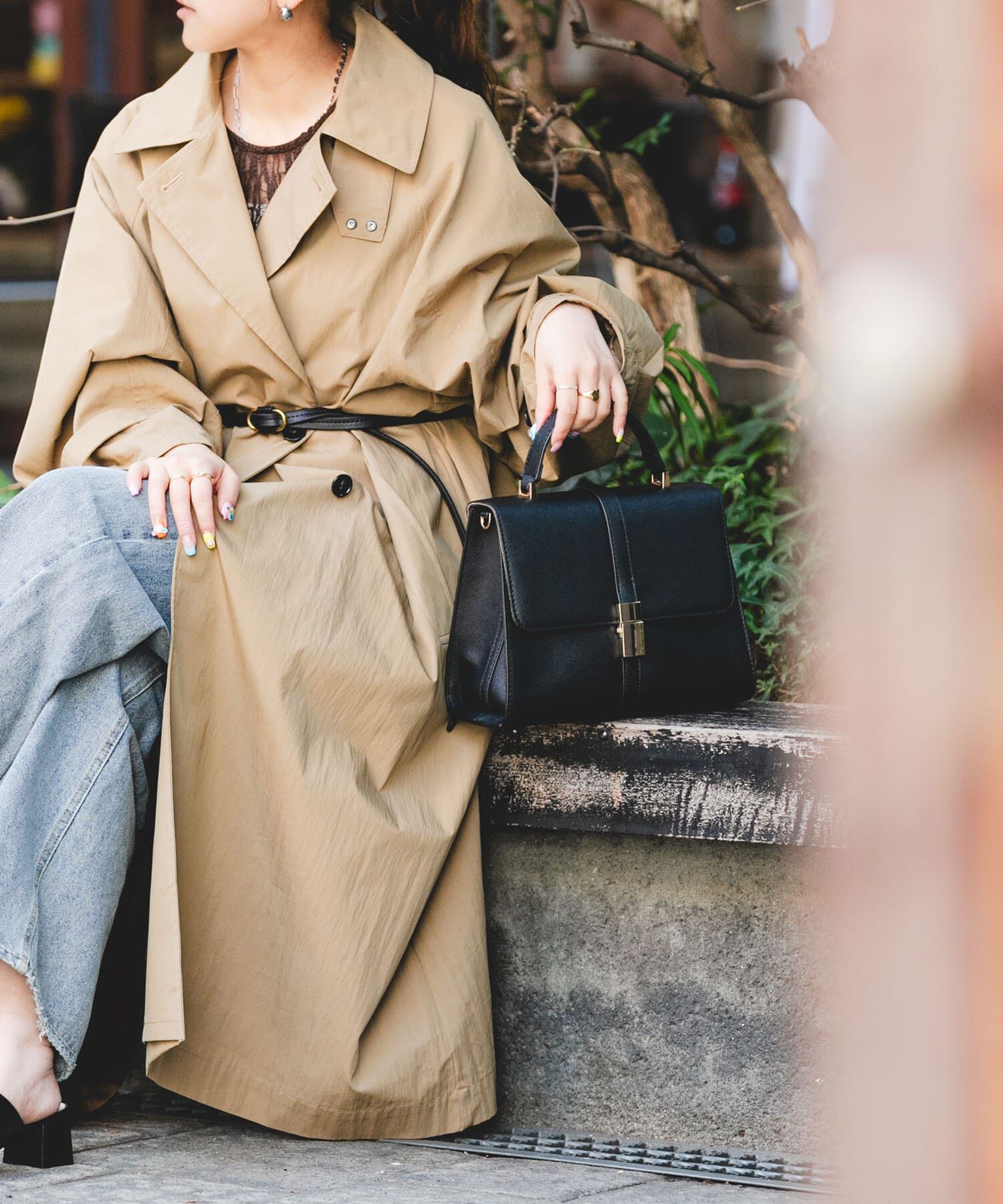 RODE SKO「サブバッグ付フラップハンドバッグ」|ハンドバッグ|