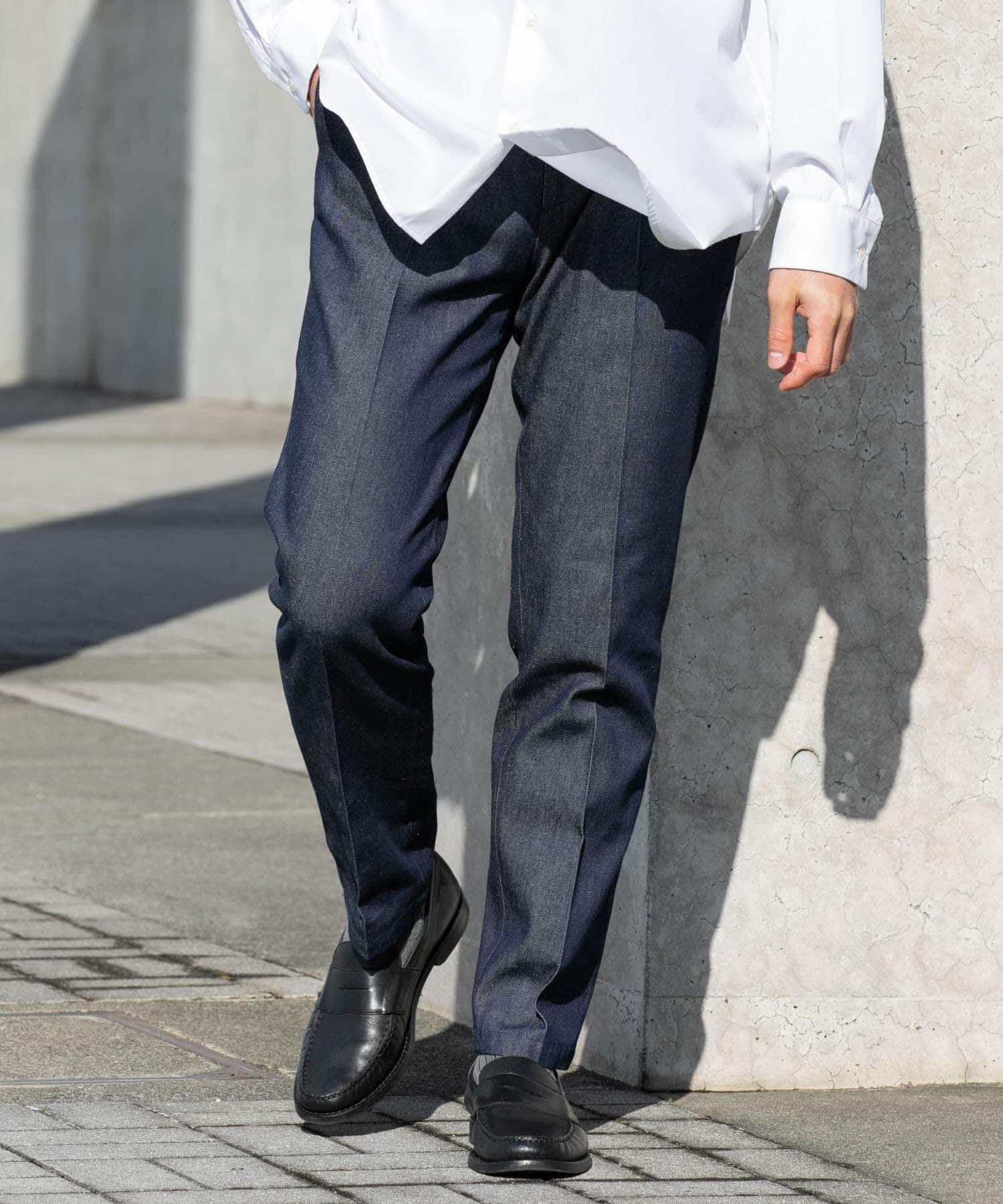 URBAN RESEARCH ROSSO「『XLサイズあり』デニムスラックスパンツ」|デニム|インディゴブルー