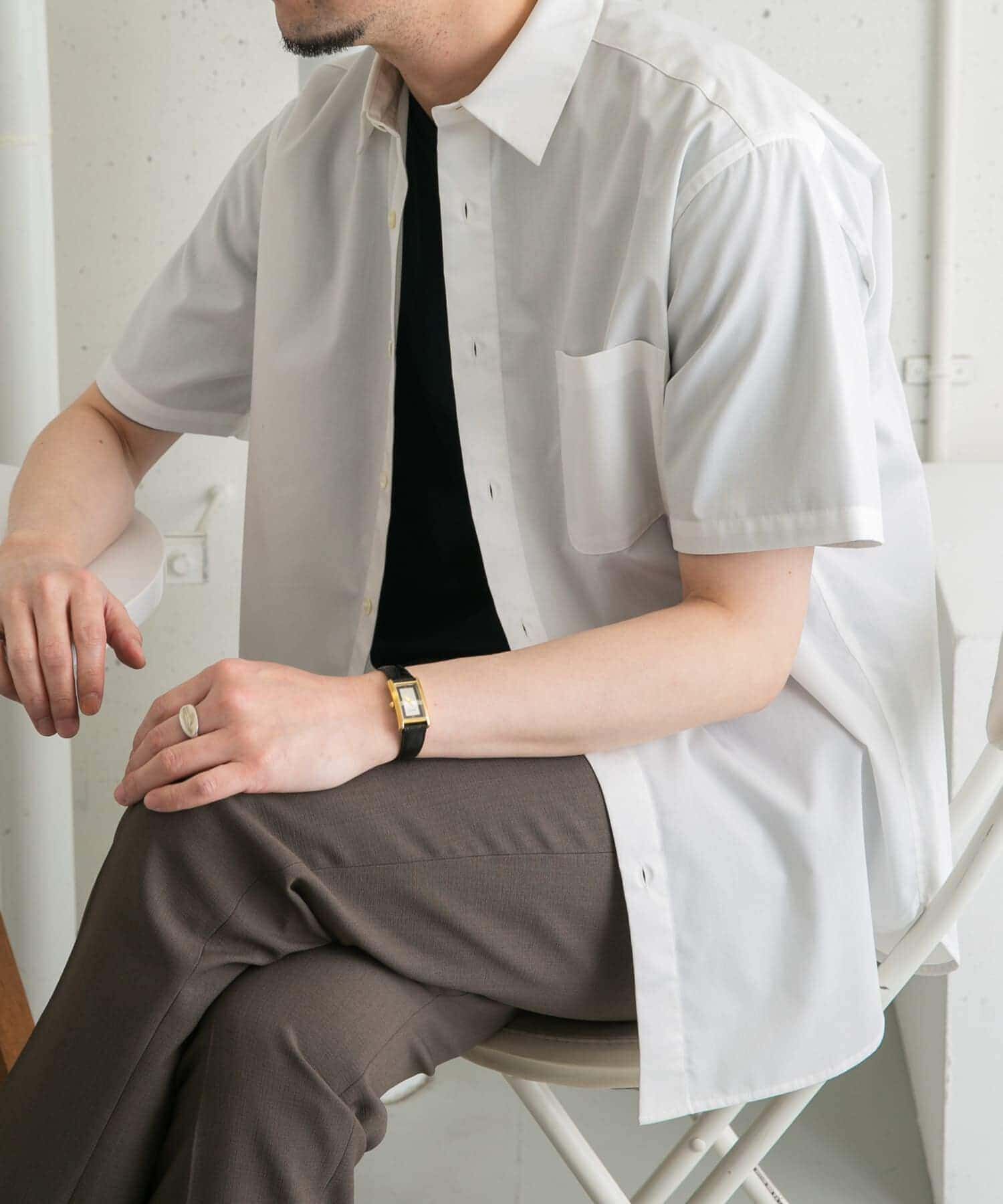 URBAN RESEARCH ROSSO「『防シワ/防臭』『XLサイズあり』ハイパフォーマンスブロード半袖シャツ」|シャツ・ブラウス|