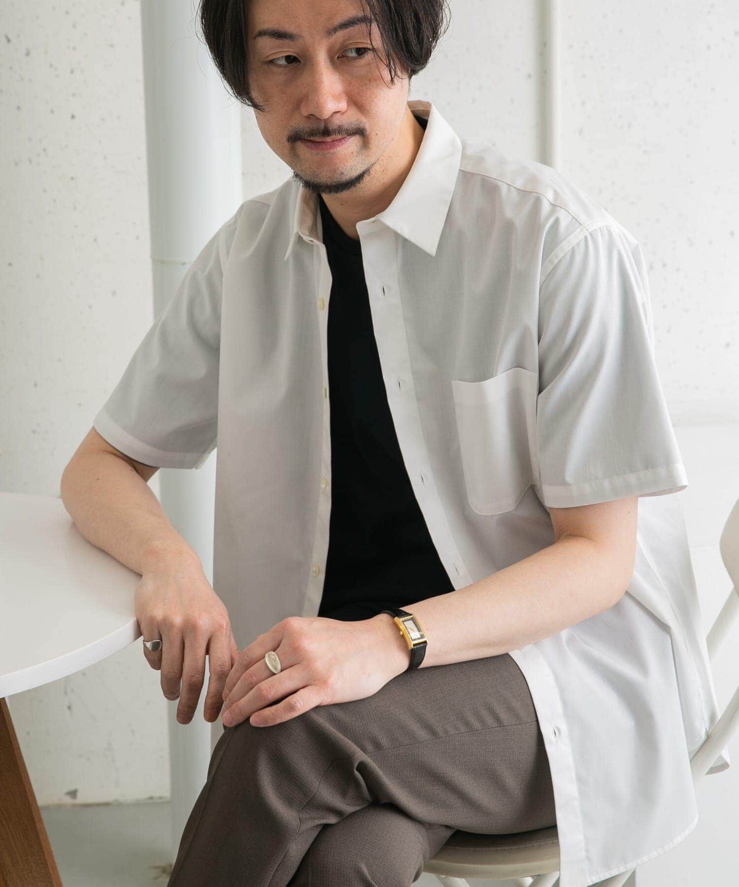 URBAN RESEARCH ROSSO「『防シワ/防臭』『XLサイズあり』ハイパフォーマンスブロード半袖シャツ」|シャツ・ブラウス|