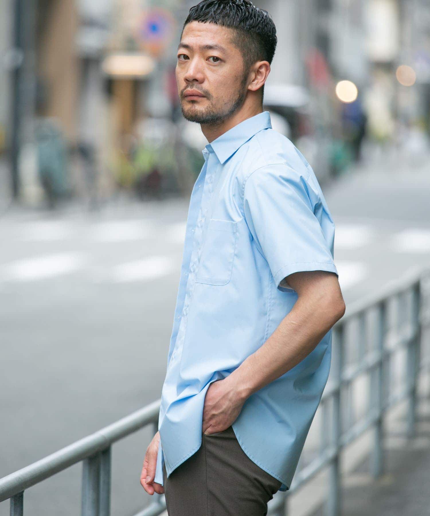 URBAN RESEARCH ROSSO「『防シワ/防臭』『XLサイズあり』ハイパフォーマンスブロード半袖シャツ」|シャツ・ブラウス|