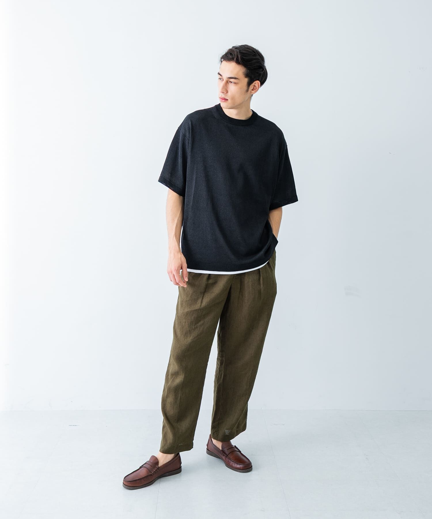 URBAN RESEARCH「『別注』crepuscule&times;UR　Washi Knit Short-Sleeve T-shirts」|ニット・セーター|