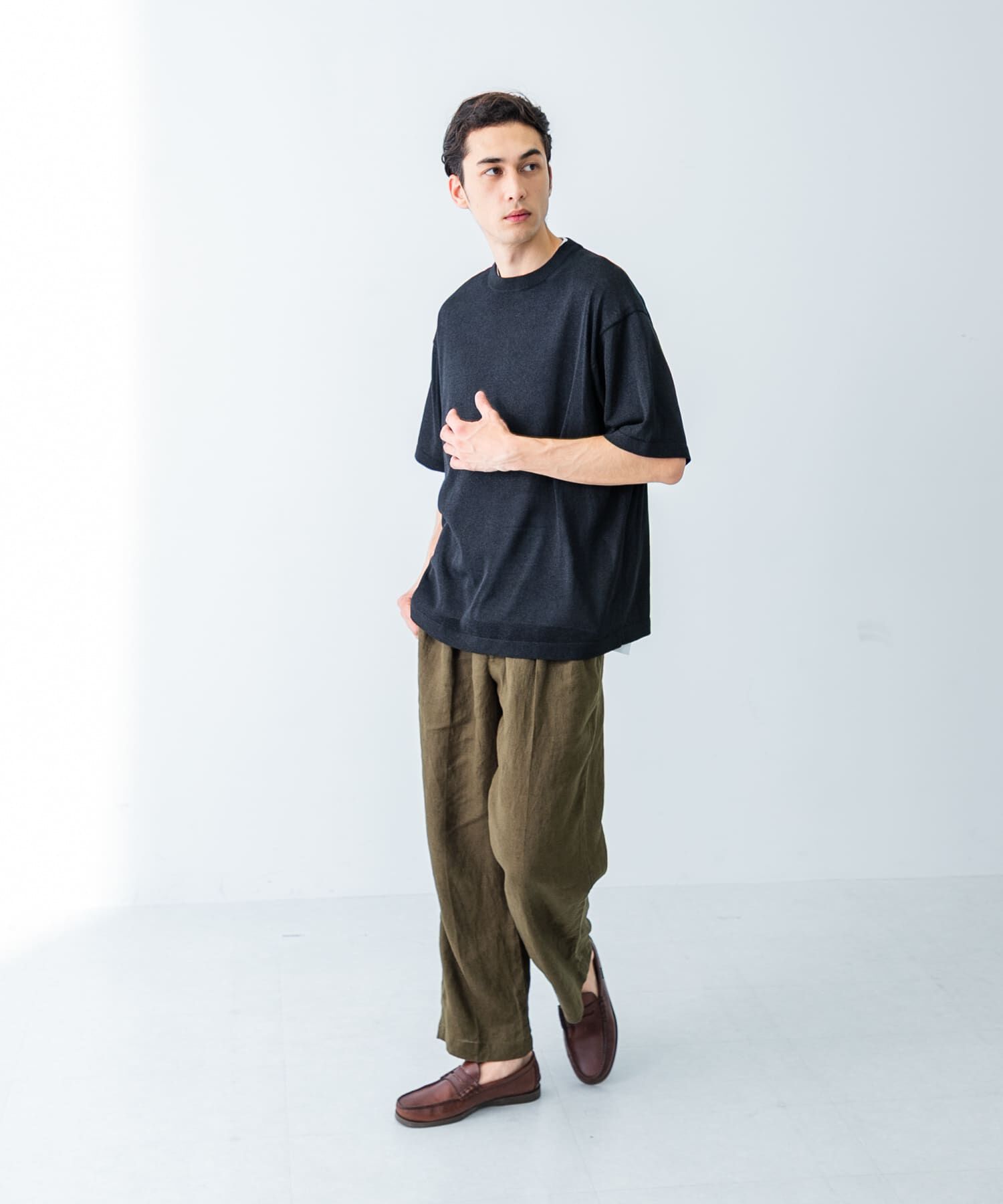 URBAN RESEARCH「『別注』crepuscule&times;UR　Washi Knit Short-Sleeve T-shirts」|ニット・セーター|