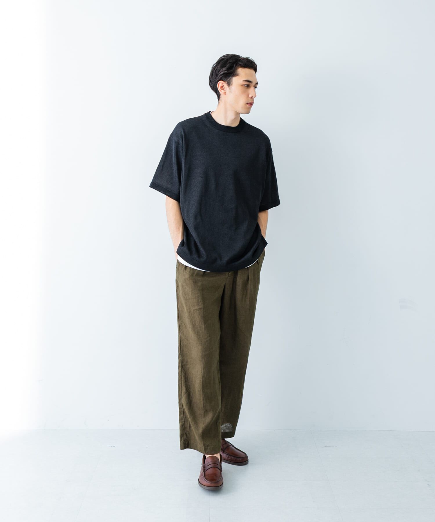 URBAN RESEARCH「『別注』crepuscule&times;UR　Washi Knit Short-Sleeve T-shirts」|ニット・セーター|