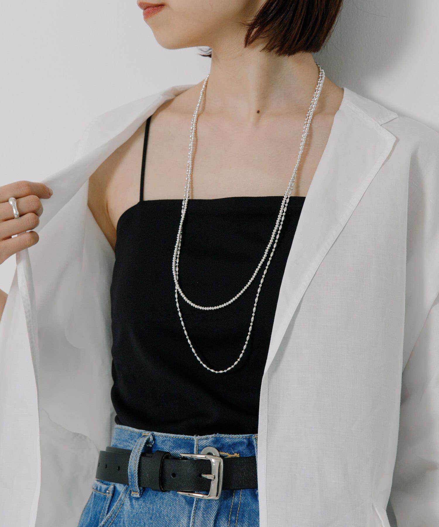 URBAN RESEARCH「『MADE IN JAPAN』 アセテートカップ付きショート丈キャミソール」|キャミソール|ブラック