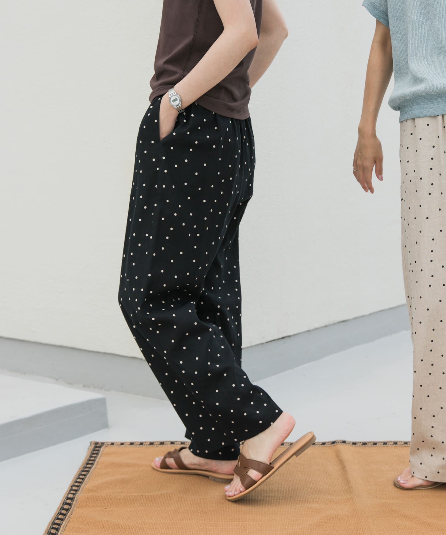 URBAN RESEARCH DOORS「リネンレーヨンドットイージーパンツ」|その他|