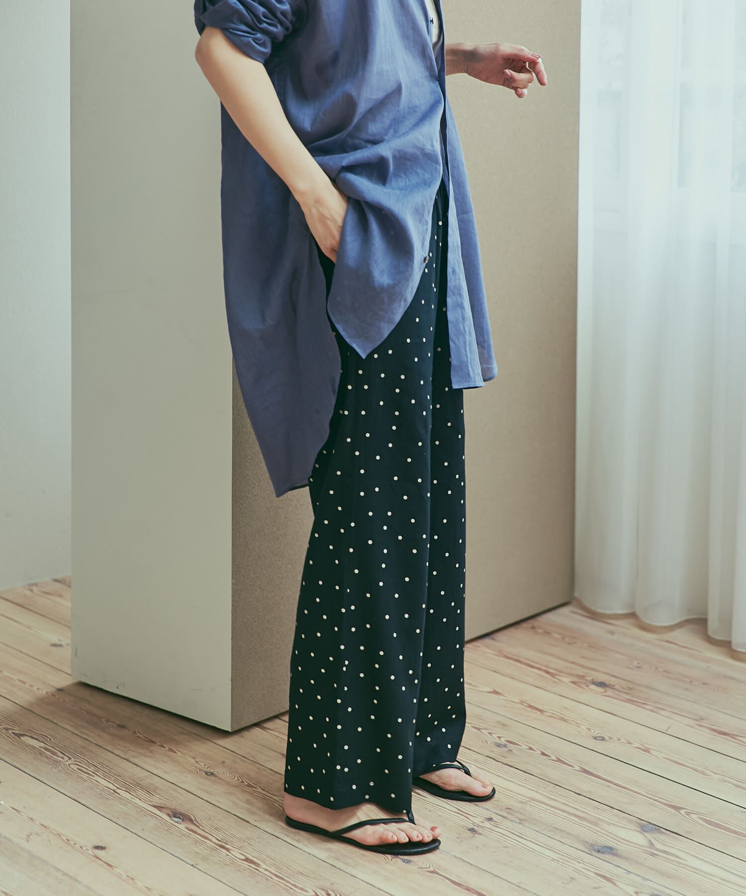 URBAN RESEARCH DOORS「リネンレーヨンドットイージーパンツ」|その他|